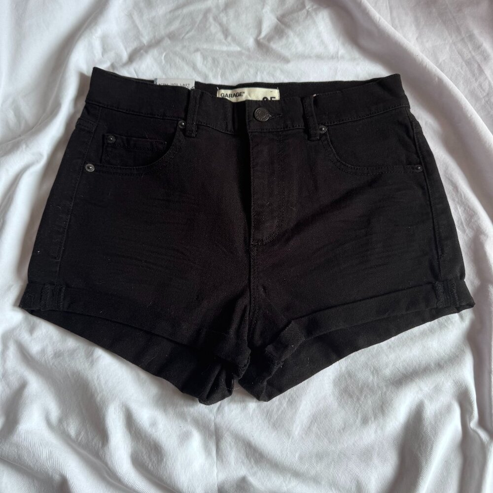 BRAND NEW Garage Retro High Waisted Black Shorts